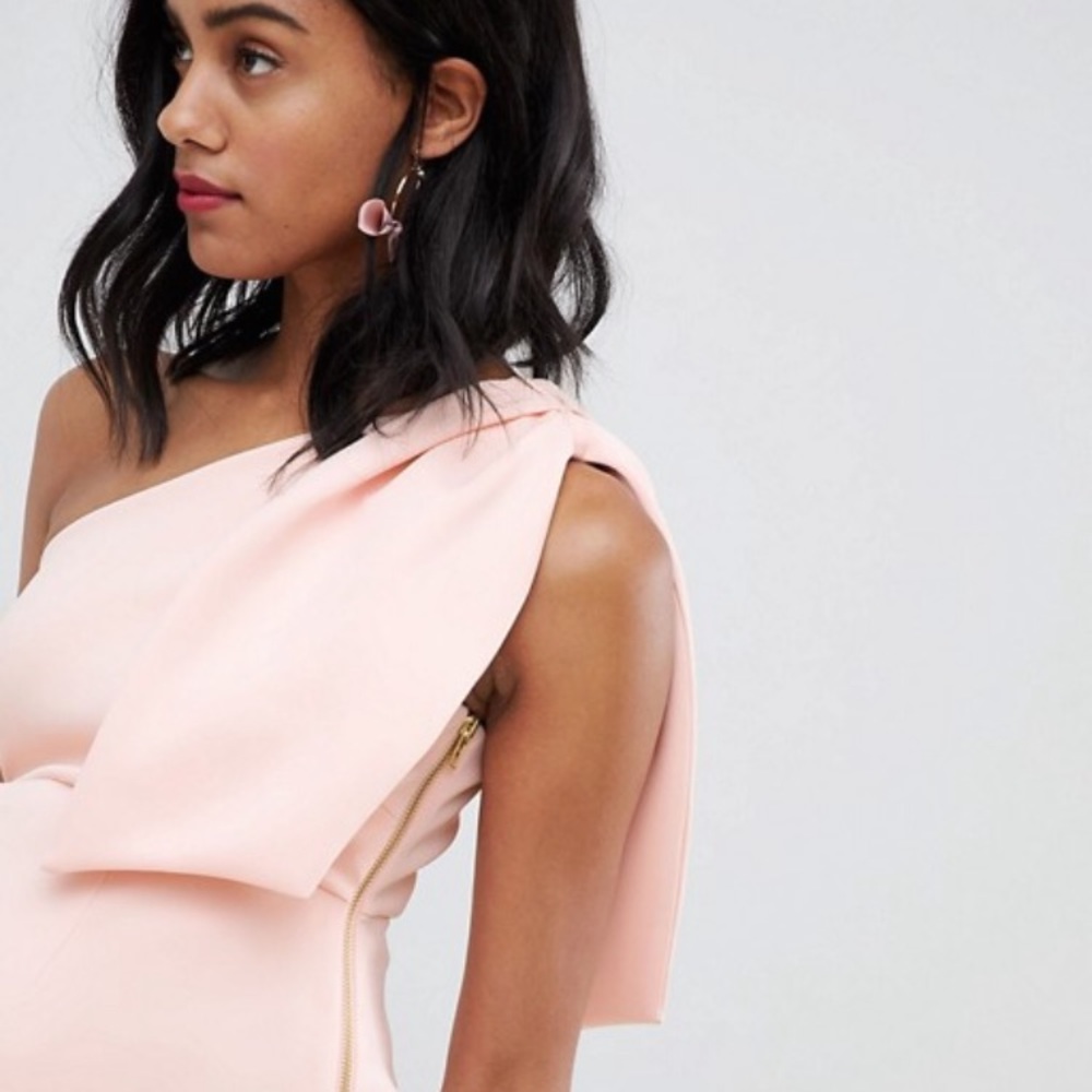 ASOS Maternity Bow Shoulder exposed zip mini dres